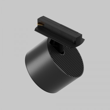 Трековый светильник антибликовой решеткой Glare GX53 черный TR225-1-GX53-B
