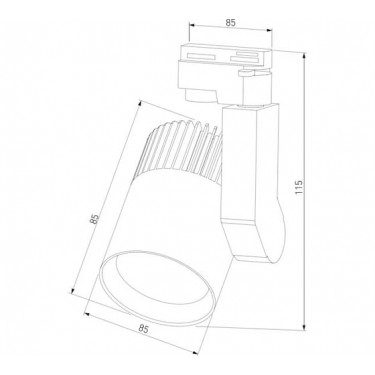 Трековый светильник 20W 4200K Accord черный LTB36