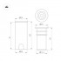 Светильник для грунта ART-PELURU-GROUND-R23-1W Warm3000 (GR, 100 deg, 24V)