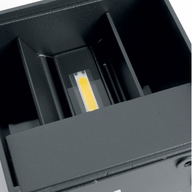 Фасадный светильник 2×3W 3000К черный Feron DH012 48098