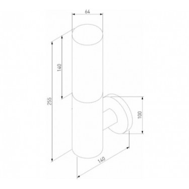 Уличный настенный светильник Glas 1418 Techno E27 черный