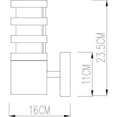 Уличный настенный светильник Portico E27 A8371AL-1BK