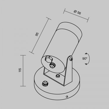 Настенный светильник (бра) Scope GU10 черный O025WL-01B