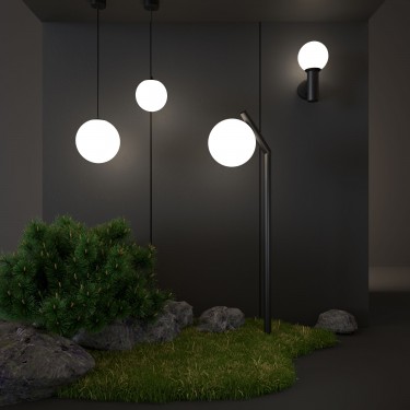 Уличный настенный светильник Sfera 35126/D E14 черный