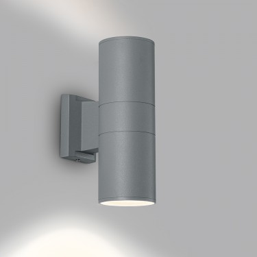 Уличный настенный светильник 2×15W 3000K серый Feron DH0708 11664 Уличный настенный светильник 2×15W 3000K серый Feron DH0708 11664