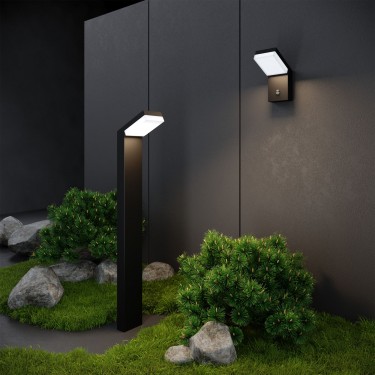 Уличный настенный светильник с датчиком Sensor 1541 Techno Led черный Уличный настенный светильник с датчиком Sensor 1541 Techno Led черный
