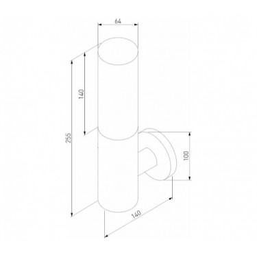 Уличный настенный светильник Glas 1418 Techno E27 серый Уличный настенный светильник Glas 1418 Techno E27 серый