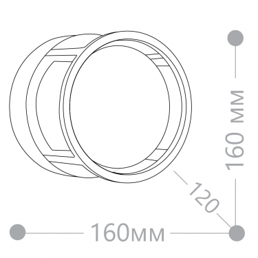 Настенный светильник 12W 4000К черный Feron DH107 06349