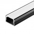 Профиль черный для герметичных лент IP67 SILER-2000 ANOD BLACK
