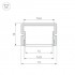 Профиль черный для герметичных лент IP67 SILER-2000 ANOD BLACK
