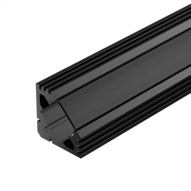 Угловой профиль для лент 2000x19x19мм PDS45-T-2000 ANOD Black RAL9005