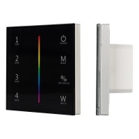 Встраиваемая панель Sens SMART-P30-RGBW Black (230V, 4 зоны, 2.4G)