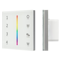 Встраиваемая панель Sens SMART-P45-RGBW White (230V, 4 зоны, 2.4G)