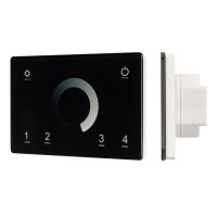 Встраиваемая панель Sens SMART-P79-DIM Black (230V, 4 зоны, 2.4G)