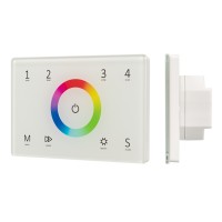 Встраиваемая панель Sens SMART-P83-RGB White (230V, 4 зоны, 2.4G)