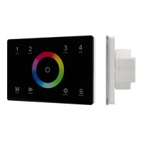 Встраиваемая панель Sens SMART-P83-RGB Black (230V, 4 зоны, 2.4G)