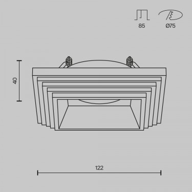 Гипсовый светильник Gyps Modern GU10 DL005-1-01-W