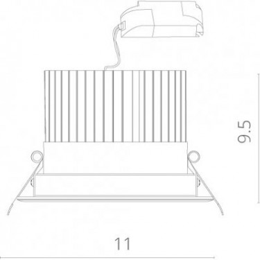 Встраиваемый светильник Apertura 10W 3000K A3310PL-1WH