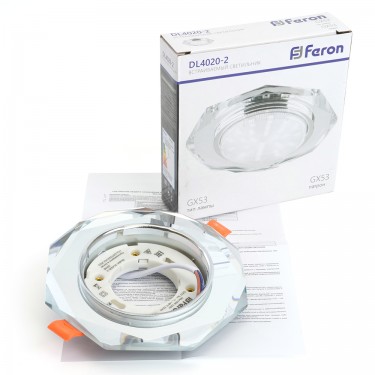 Встраиваемый светильник GX53 прозрачный хром Feron DL4020-2 20148