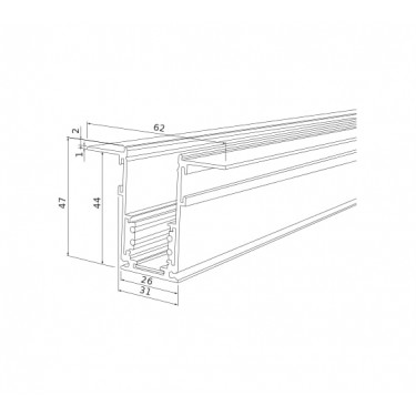 Магнитный шинопровод встраиваемый 3м Slim Magnetic 85128/00