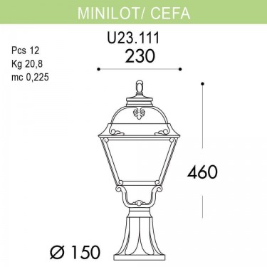 Ландшафтный фонарь Minilot/Cefa U23.111.000.BYF1R
