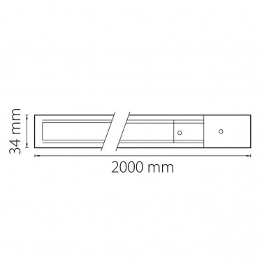 Шинопровод однофазный 2м белый Barra 502025