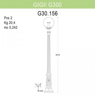 Уличный фонарь Gigi/G300 G30.156.000.BZE27