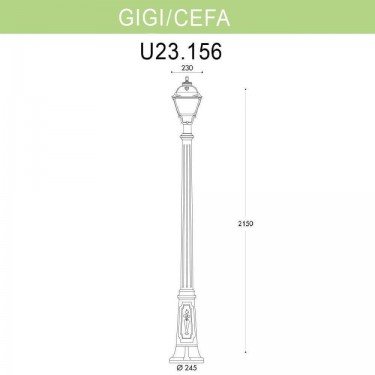 Садово-парковый светильник Gigi/Cefa U23.156.000.AXF1R