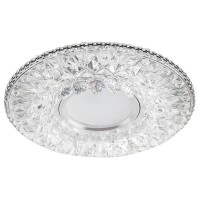 Светильник с LED подсветкой прозрачный хром G5.3 Feron CD942 32655