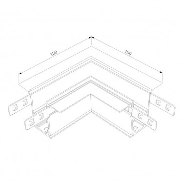Коннектор угловой внутренний Slim Magnetic 85093/00 Коннектор угловой внутренний Slim Magnetic 85093/00