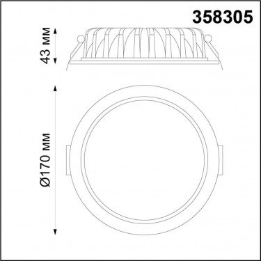Диммируемый светильник Drum 20W 3000K хром 358305