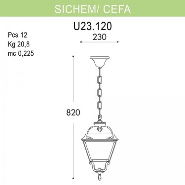 Подвесной светильник Sichem/Cefa U23.120.000.WYF1R