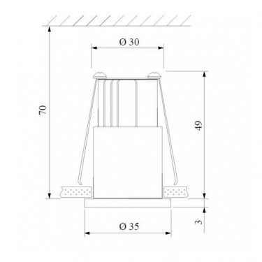 Встраиваемый светильник Mosy 15269/LED 3W 4200K черный