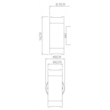 Фасадный светильник Atlas 2хGU10 черный A3503AL-2BK