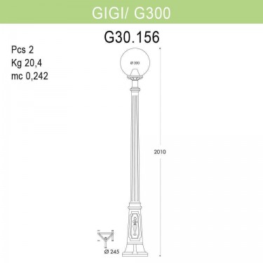 Уличный фонарь Gigi/G300 G30.156.000.AYE27