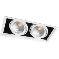 Карданный светильник 2x30W 4000K белый Feron AL212 29780