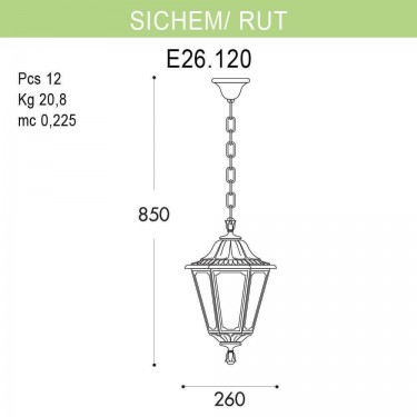 Подвесной светильник Sichem/Rut E26.120.000.WXF1R