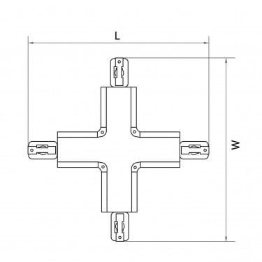 Коннектор X-образный Lightstar Barra 504147 Коннектор X-образный Lightstar Barra 504147
