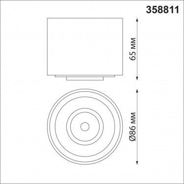 Потолочный светильник 9W 4000K белый Gesso 358811