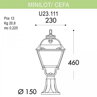 Ландшафтный фонарь Minilot/Cefa U23.111.000.AXF1R