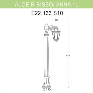 Уличный светильник Aloe R Bisso/Anna 1L E22.163.S10.BXF1R