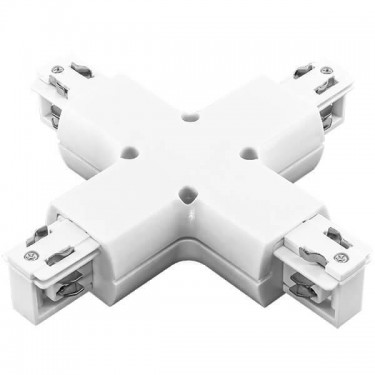 Коннектор X-образный Barra белый 504146 Коннектор X-образный Barra белый 504146
