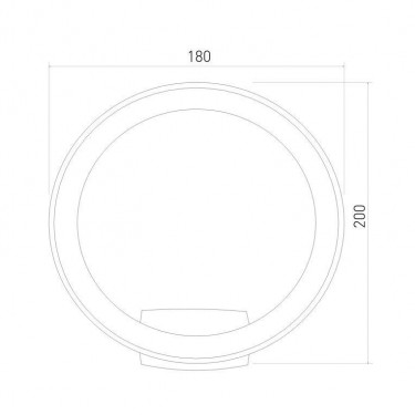 Уличный настенный светильник Ring 1710 Techno Led белый Уличный настенный светильник Ring 1710 Techno Led белый