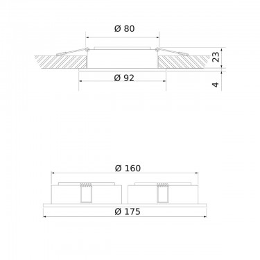 Встраиваемый светильник Glim S 1091/2 MR16 белый