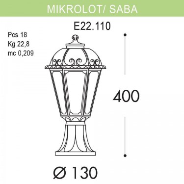 Ландшафтный фонарь Mikrolot/Saba K22.110.000.BXF1R
