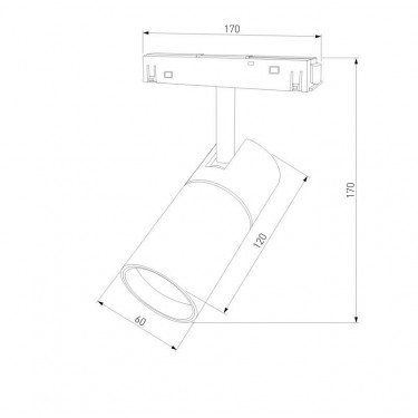 Магнитный светильник R02 Slim Magnetic 85012/01 12W 4200K черный