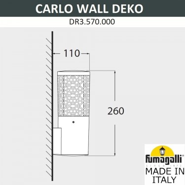 Настенный светильник Carlo Deco Wall DR3.570.000.WXU1L