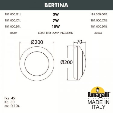 Уличное бра BERTINA 1B1.000.000.AYD1L Уличное бра BERTINA 1B1.000.000.AYD1L