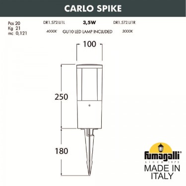 Ландшафтный светильник Carlo Spike DR1.572.000.LXU1L