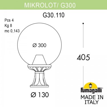 Ландшафтный фонарь Mikrolot/G300. G30.110.000.AYE27